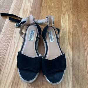 Steve Madden Black Espadrille Sandals